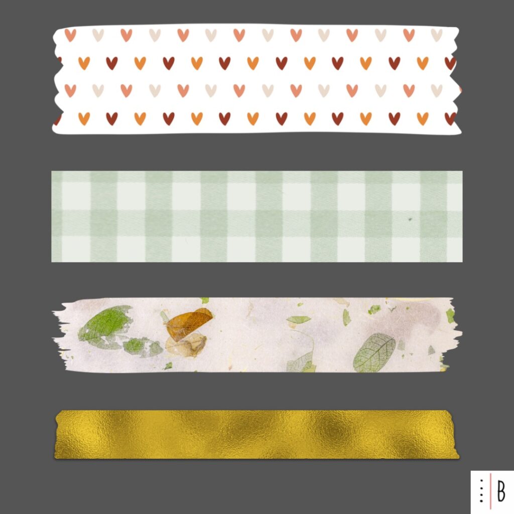 Picture of a few different styles of washi tape. Part of an article: Guarantee Your Creative Planner Sparks Joy With These 10 Tips